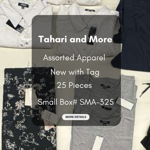 Tahari and more | Assorted  Apparel | 25 Pieces | New with Tag |Small box #SMA-325