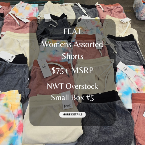 FEAT | Womens Assorted Shorts | $75+ MSRP | NWT Overstock | Small Box #5 | 25 Pieces