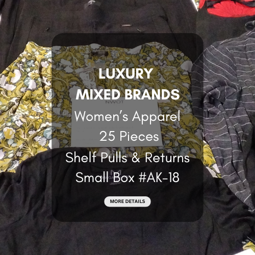 LUXURY MIXED BRANDS | Women's Assorted Apparel | BRANDED BOX | Shelf-Pulls/Returns | 25 Pieces | Small Box #AK-18