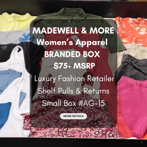 MADEWELL & MORE | Women's Assorted Apparel | $75+ MSRP | BRANDED BOX | Shelf-Pulls/Returns | 25 Pieces | Small Box #AG-15