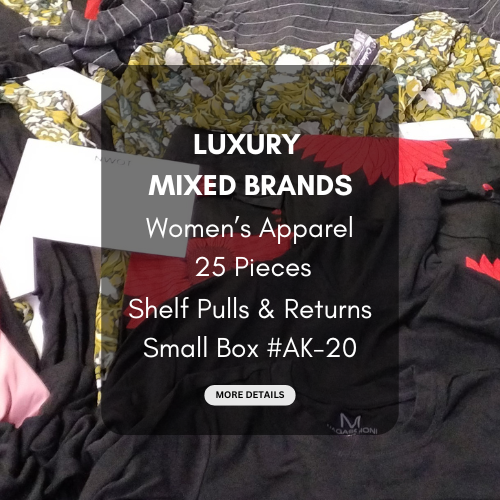 LUXURY MIXED BRANDS | Women's Assorted Apparel | BRANDED BOX | Shelf-Pulls/Returns | 25 Pieces | Small Box #AK-20