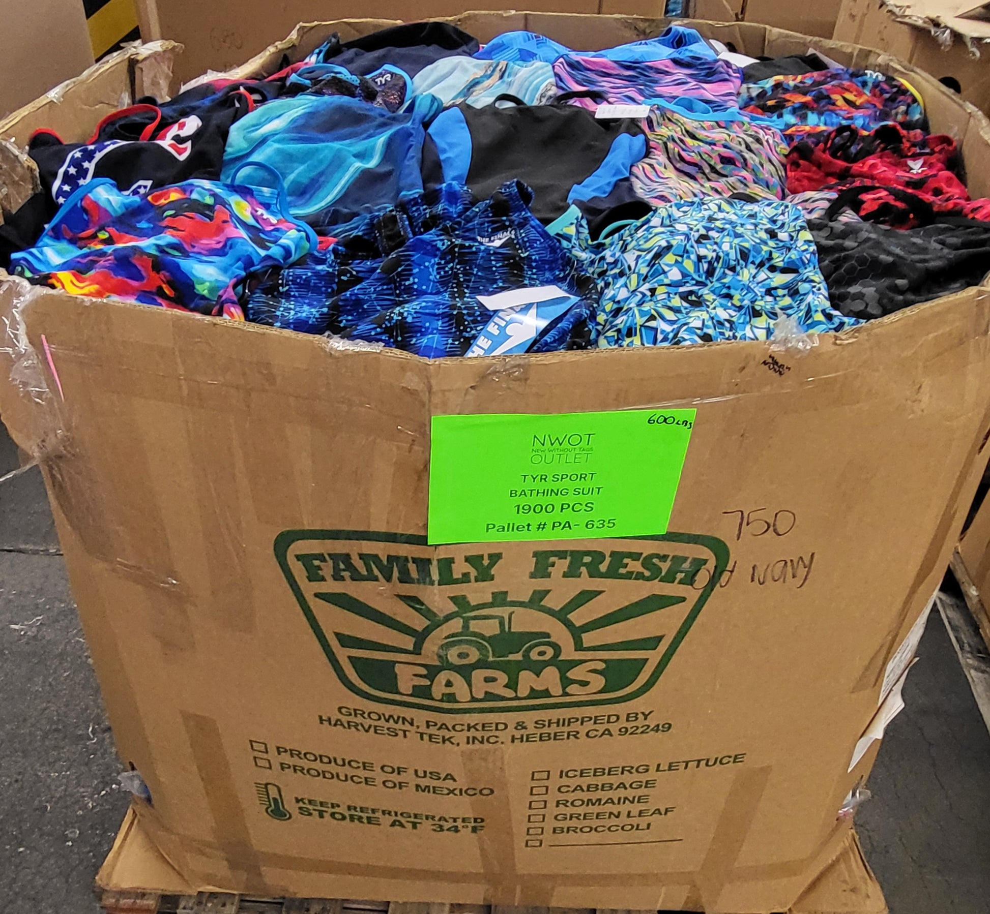 TYR sport bathing suit | Assorted Women's Apparel | NWT | 1900 Pieces | Pallet #635