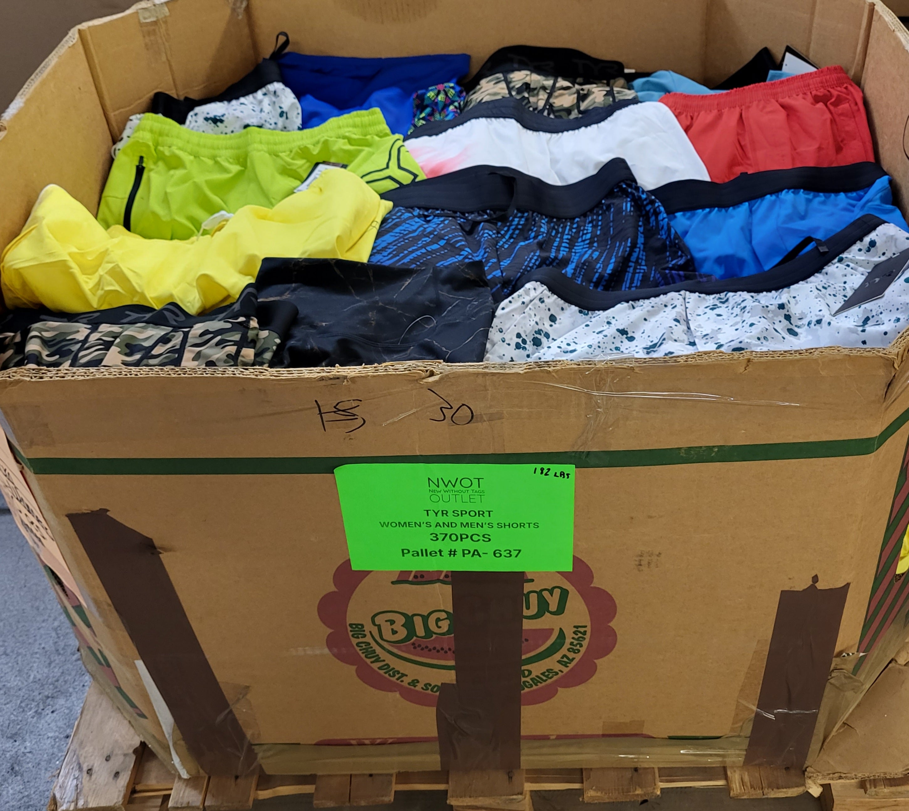 TYR sport women's and men's shorts | Assorted Men's, Women's Apparel | NWT | 637 Pieces | Pallet #637