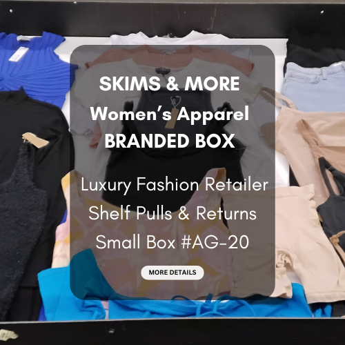 SKIMS & MORE | Women's Assorted Apparel | BRANDED BOX | Shelf-Pulls/Returns | 25 Pieces | Small Box #AG-20