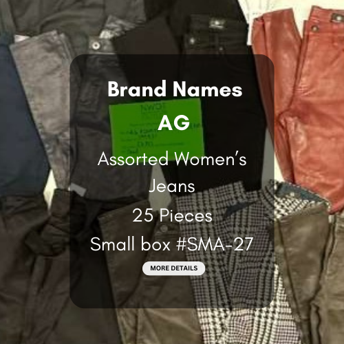 Brand Names | AG | Assorted Women's Jeans & Pants | 25 Pieces | Small Box #SMA-27