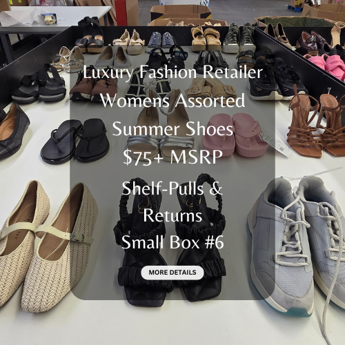 Luxury Fashion Retailer | Women's Assorted Summer Shoes | $75+ MSRP | Shelf Pulls & Returns | 25 Pairs | Small Box #6