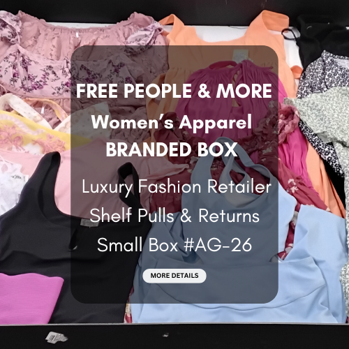 FREE PEOPLE & MORE | Women's Assorted Apparel | BRANDED BOX | Shelf-Pulls/Returns | 25 Pieces | Small Box #AG-26