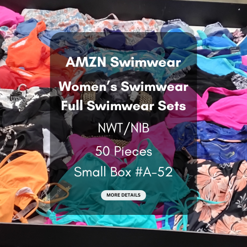 AMZN | Women's Assorted Swimwear Sets | NWT/NIB | SILVER Box | 50 Pieces | Small Box #A-52
