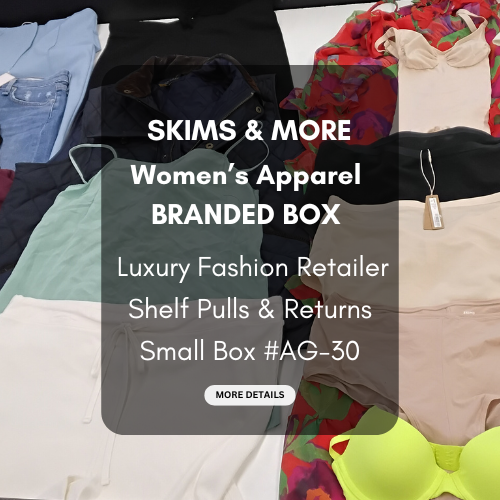 SKIMS & MORE | Women's Assorted Apparel | BRANDED BOX | Shelf-Pulls/Returns | 25 Pieces | Small Box #AG-30