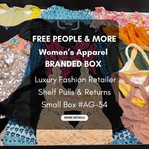 FREE PEOPLE & MORE | Women's Assorted Apparel | BRANDED BOX | Shelf-Pulls/Returns | 25 Pieces | Small Box #AG-34