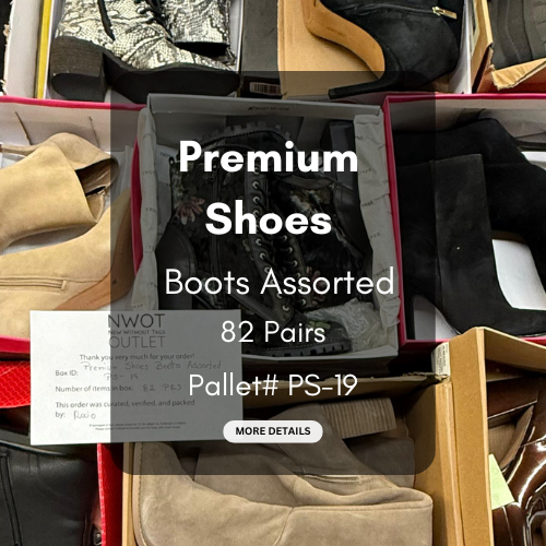Premium Shoes | Boots Assorted  | 82 pairs | Pallets # PS-19