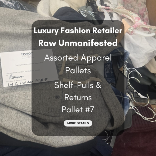 Luxury Fashion Retailer | Assorted Apparel Pallets | Shelf Pulls & Returns | RAW UNMANIFESTED | Pallet #7