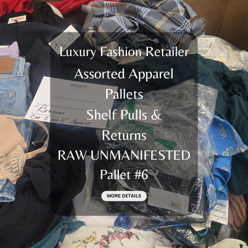 Luxury Fashion Retailer | Assorted Apparel Pallets | Shelf Pulls & Returns | RAW UNMANIFESTED | Pallet #6