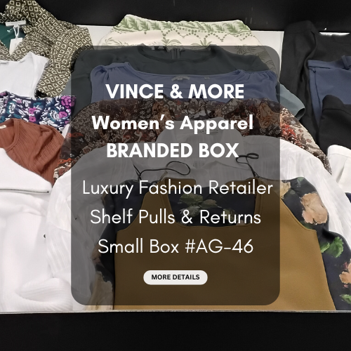 VINCE & MORE | Women's Assorted Apparel | BRANDED BOX | Shelf-Pulls/Returns | 25 Pieces | Small Box #AG-46