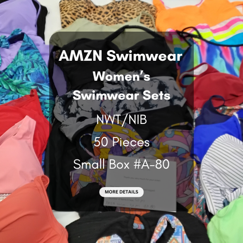 AMZN | Women's Assorted Swimwear Sets | NWT/NIB | 50 Pieces | Small Box #A-80