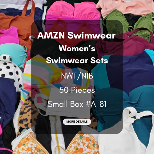 AMZN | Women's Assorted Swimwear Sets | NWT/NIB | 50 Pieces | Small Box #A-81