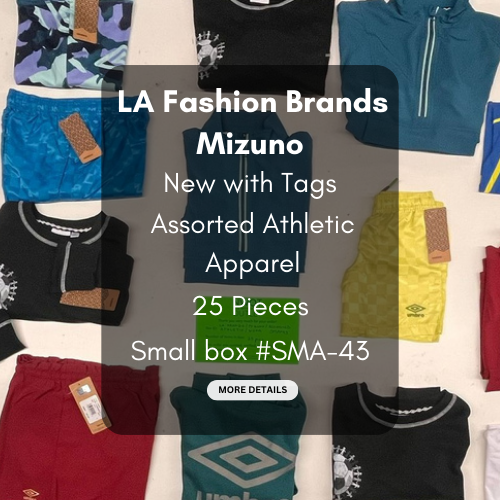 LA Brands | Mizuno | Assorted Athletic Apparel | 25 Pieces | Small Box #SMA-43