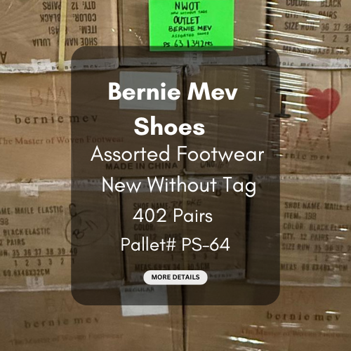 Bernie Mev Shoe Pallet | Assorted Footwear | New Without Tag | 402 Pairs | Pallet# PS-64