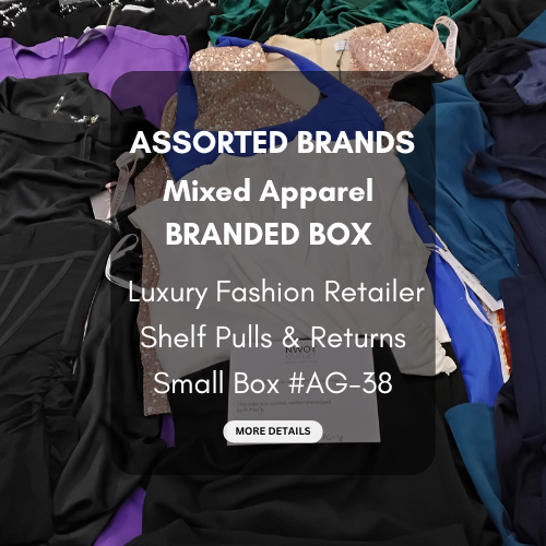 MIXED BRANDS | Assorted Apparel | BRANDED BOX | Shelf-Pulls/Returns | 25 Pieces | Small Box #AG-38