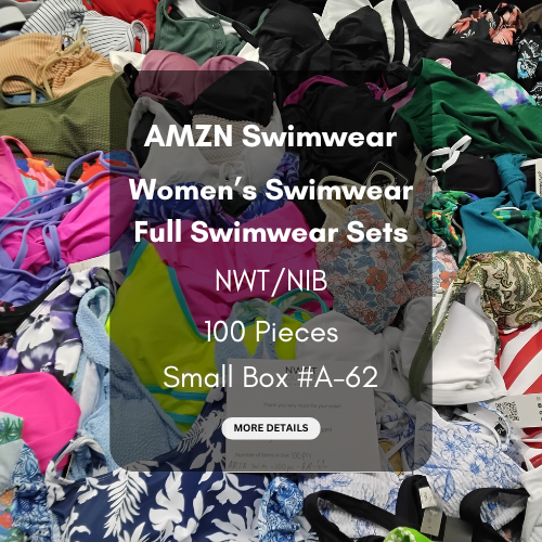 AMZN | Women's Assorted Swimwear Sets | NWT/NIB | SILVER Box | 100 Pieces | Small Box #A-62