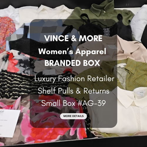 VINCE & MORE | Women's Assorted Apparel | BRANDED BOX | Shelf-Pulls/Returns | 25 Pieces | Small Box #AG-39