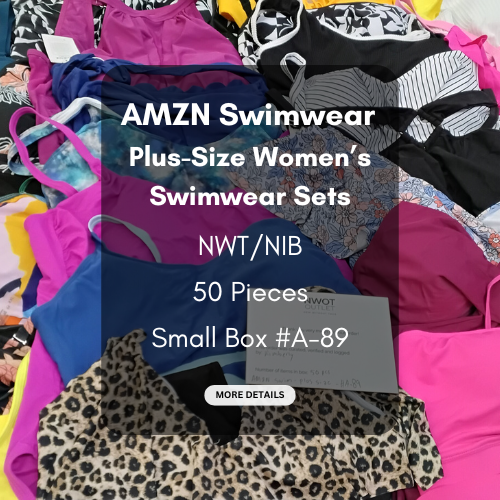 AMZN | PLUS SIZE | Women's Assorted Swimwear Sets | NWT/NIB | 50 Pieces | Small Box #A-89