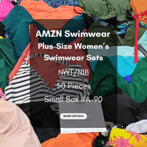 AMZN | PLUS SIZE | Women's Assorted Swimwear Sets | NWT/NIB | 50 Pieces | Small Box #A-90