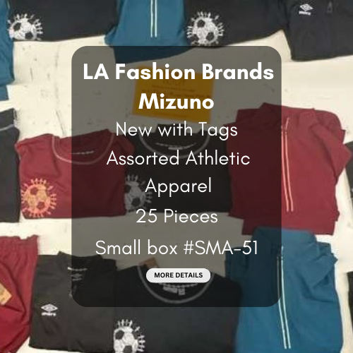 LA Brands | Mizuno | Assorted Athletic Apparel | 25 Pieces | Small Box #SMA-51