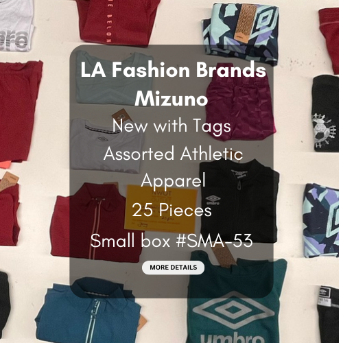 LA Brands | Mizuno | Assorted Athletic Apparel | 25 Pieces | Small Box #SMA-53