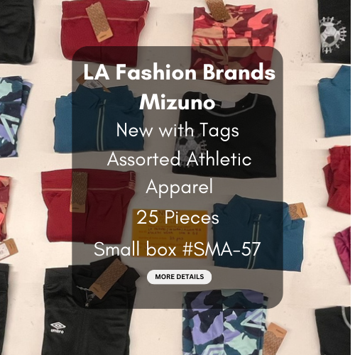 LA Brands | Mizuno | Assorted Athletic Apparel | 25 Pieces | Small Box #SMA-57