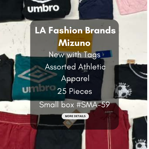 LA Brands | Mizuno | Assorted Athletic Apparel | 25 Pieces | Small Box #SMA-59