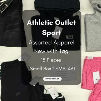 Athletic Outlet Sport | Assorted Athletic Apparel | 15 Pieces | Small Box #SMA-461