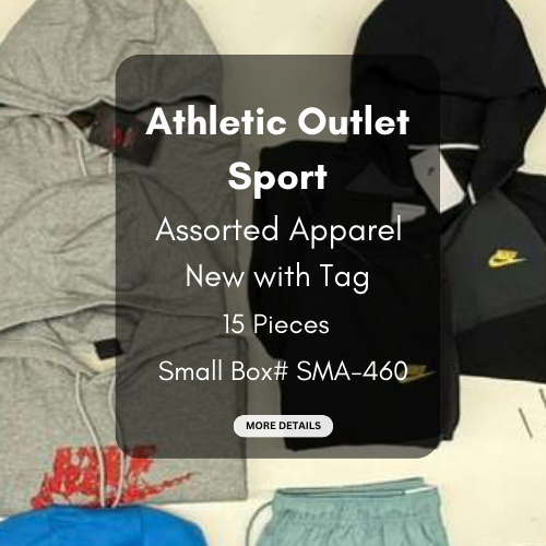 Athletic Outlet Sport | Assorted Athletic Apparel | 15 Pieces | Small Box #SMA-460