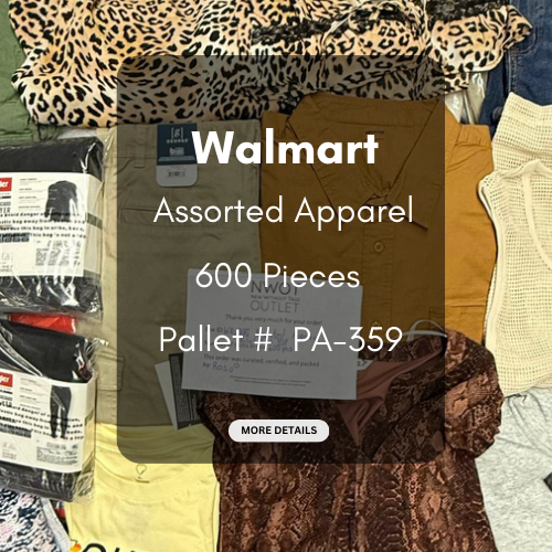 Walmart | Assorted  Apparel | 600 Pieces | Pallet #PA-359