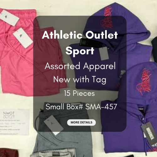 Athletic Outlet Sport | Assorted Athletic Apparel | 15 Pieces | Small Box #SMA-457