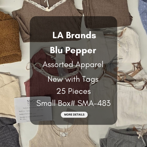 LA Brands | Blu Pepper | Assorted Apparel | 25 Pieces | Small Box #SMA-483
