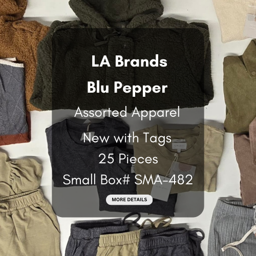 LA Brands | Blu Pepper | Assorted Apparel | 25 Pieces | Small Box #SMA-482