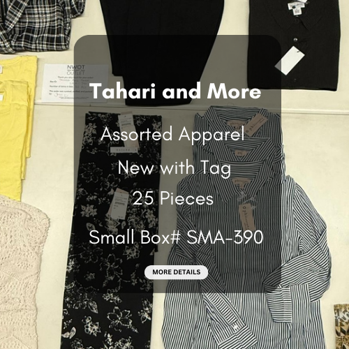 Tahari and more | Assorted  Apparel | 25 Pieces | New with Tag |Small box #SMA-390