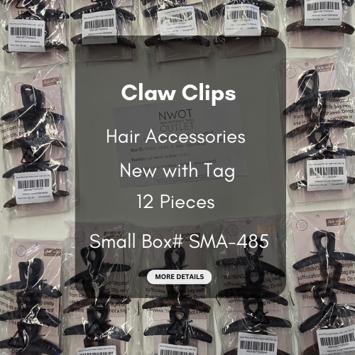 Claw clips | Hair Accessories | New with Tags | 12 Pieces | Small Box# SMA-485