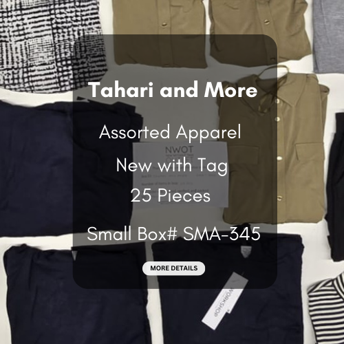Tahari and more | Assorted  Apparel | 25 Pieces | New with Tag |Small box #SMA-345