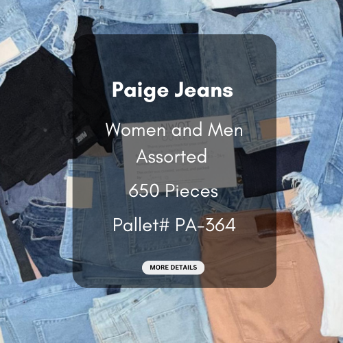 Paige Jeans | Women and Men Assorted | 650 Pieces | Pallet # PA-364