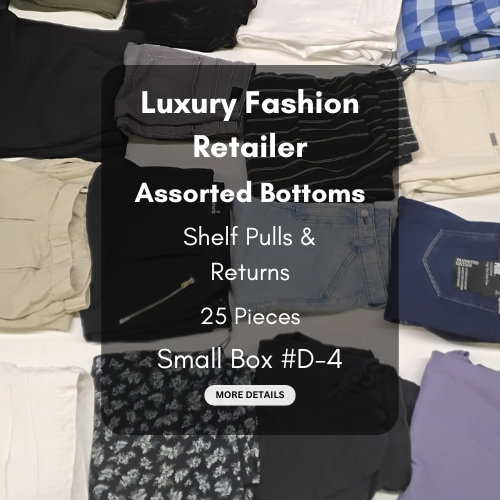 Luxury Fashion Retailer | Assorted Bottoms | Shelf Pulls & Returns | 25 Pieces | Small Box #D-4