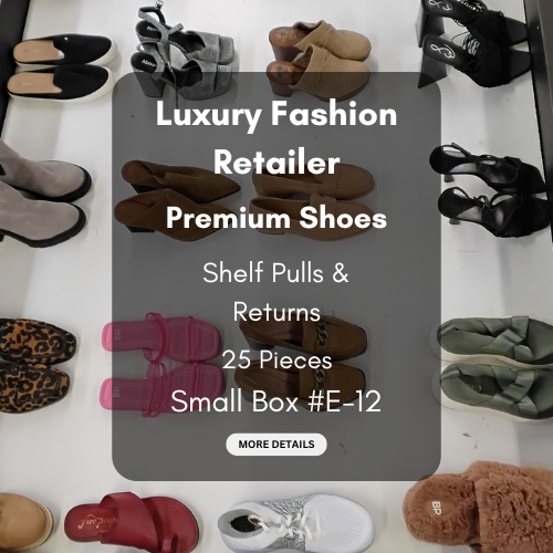 Luxury Fashion Retailer | Premium Shoes | Shelf Pulls & Returns | 25 Pieces | Small Box #E-12