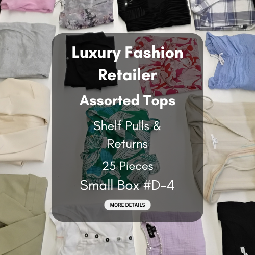 Luxury Fashion Retailer | Assorted Tops | Shelf Pulls & Returns | 25 Pieces | Small Box #D-4