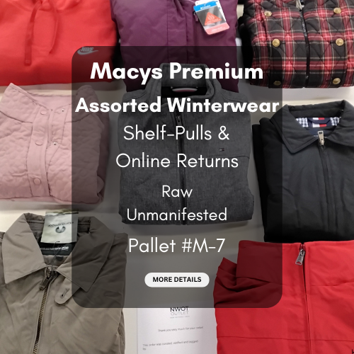 Macys Premium | Assorted Winterwear | Shelf-Pulls & Online Returns | Raw Unmanifested | Pallet #M-7