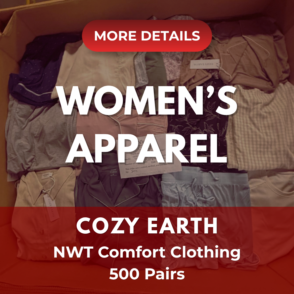 Cozy Earth | Assorted Apparel | New With Tag | 500 Pieces | Pallet #PA-485