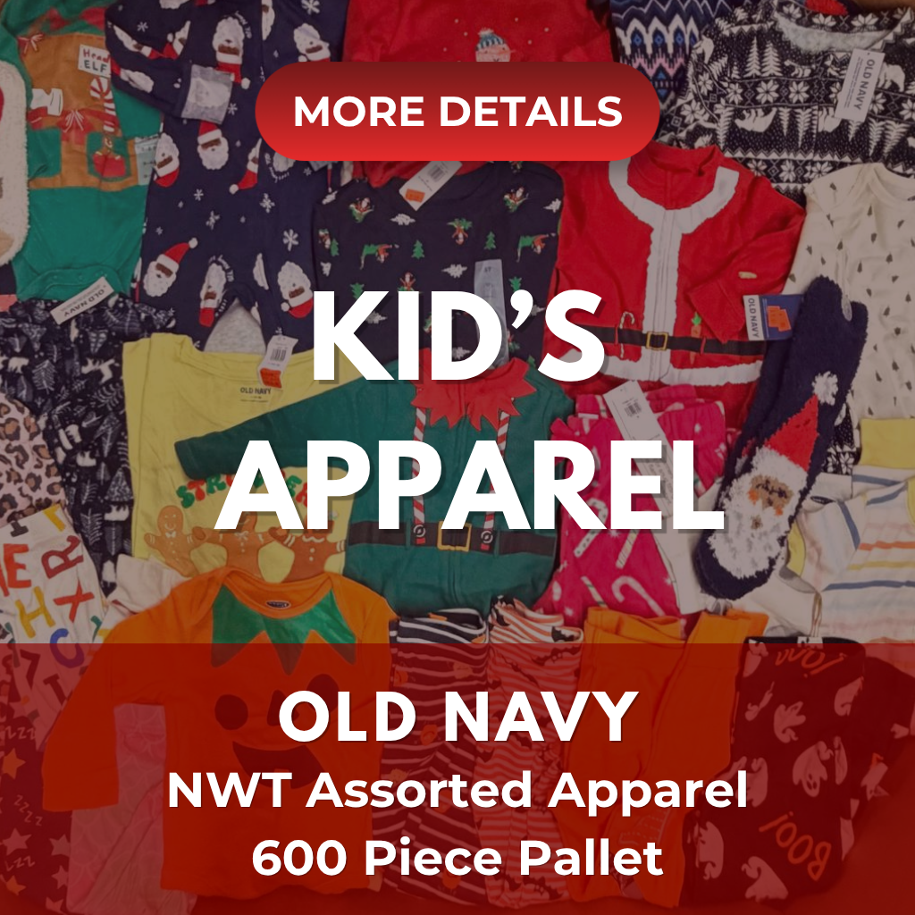 OLD NAVY KID'S APPAREL | Assorted Kid's Apparel | NWT | 600 Pieces | Pallet #PA-682