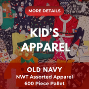 OLD NAVY KID'S APPAREL | Assorted Kid's Apparel | NWT | 600 Pieces | Pallet #PA-686