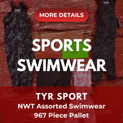 TYR SPORT SWIMWEAR | Assorted Men's, Women's Apparel | NWT | 967 Pieces | Pallet #PA-665