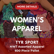 TYR SPORT | Assorted Women's Apparel | NWT | 600 Pieces | Pallet #PA-561